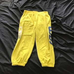 Yellow joggers